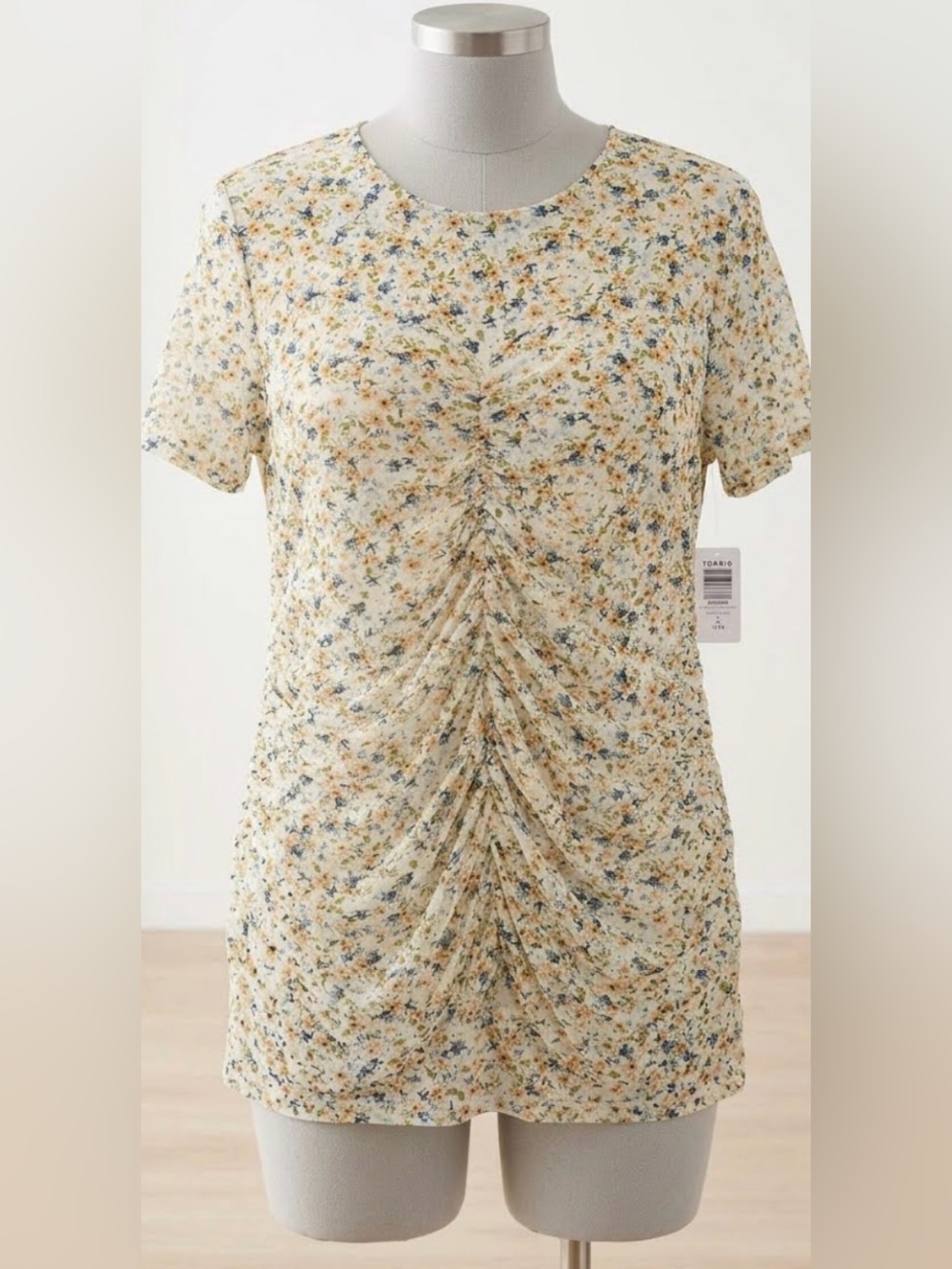 Torrid Floral Mesh Ruched Tunic